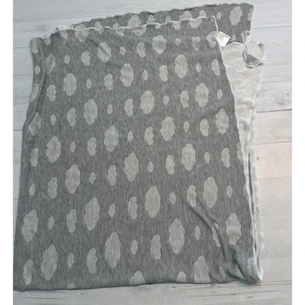 Blue Snail‎ bamboo rayon grey white cloud baby swaddle blanket